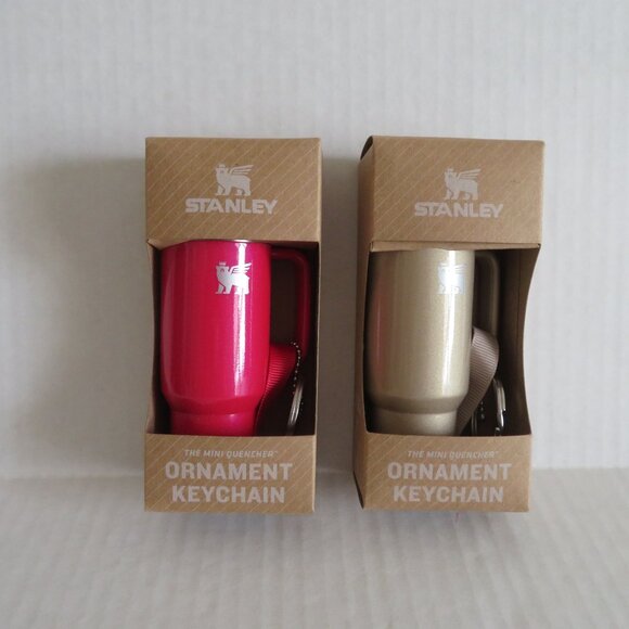 Stanley x e.l.f Ornament Keychain - Set of GOLD & RED, New in Box - Picture 2 of 9